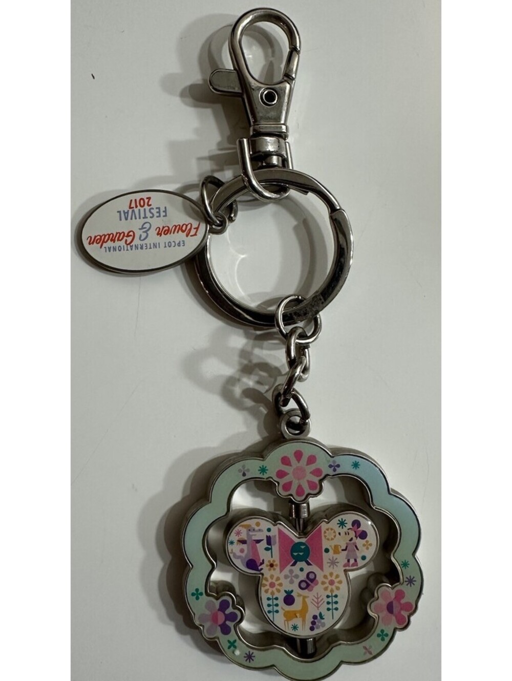 Disney Epcot Flower & Garden Festival 2017 Keychain Spinning